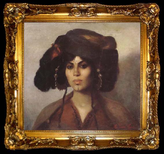 framed  Marie Caire Tonoir Femme de Biskra (mk32), ta009-2